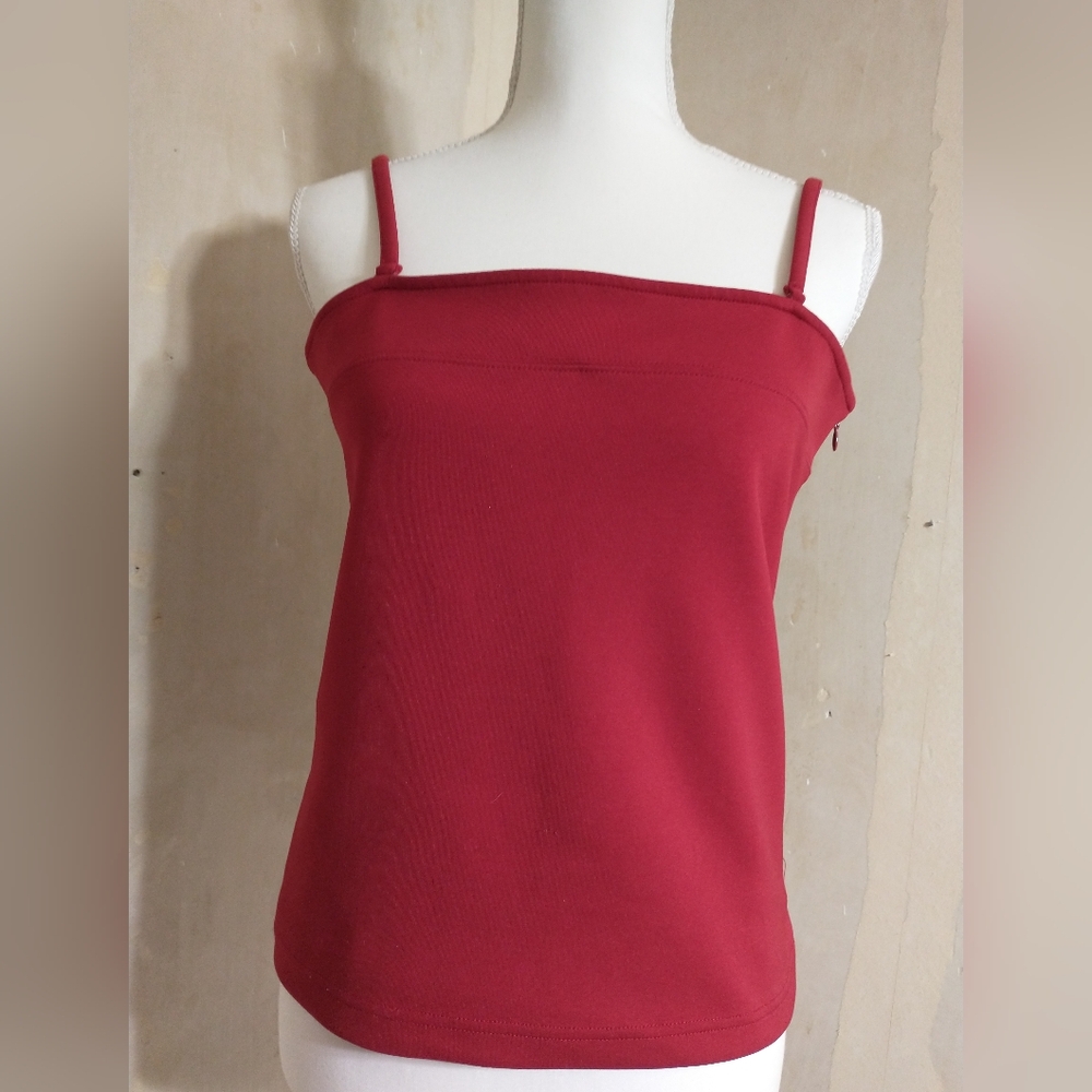 Express Dark Red Tank Top With Removable Straps